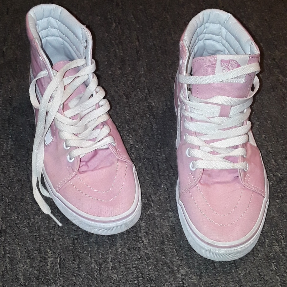 Vans Sk8 Hi Skate  Canvas Shoe - Prism Pink